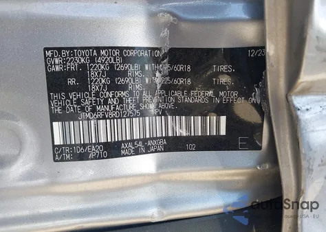 2024 Toyota Rav4 Limited from USA, damaged, VIN JTMD6RFV8RD127575